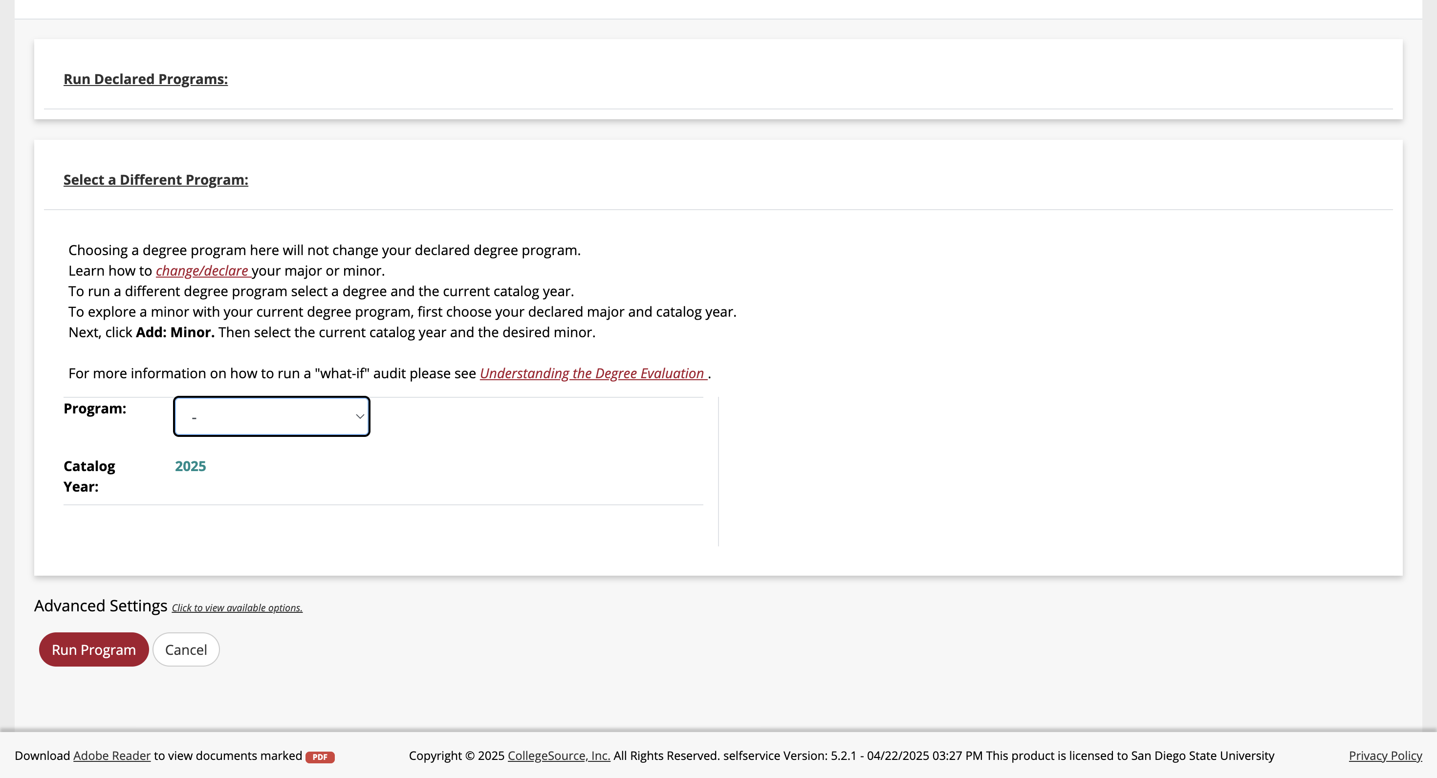 Step 2 - Click What If Audit button